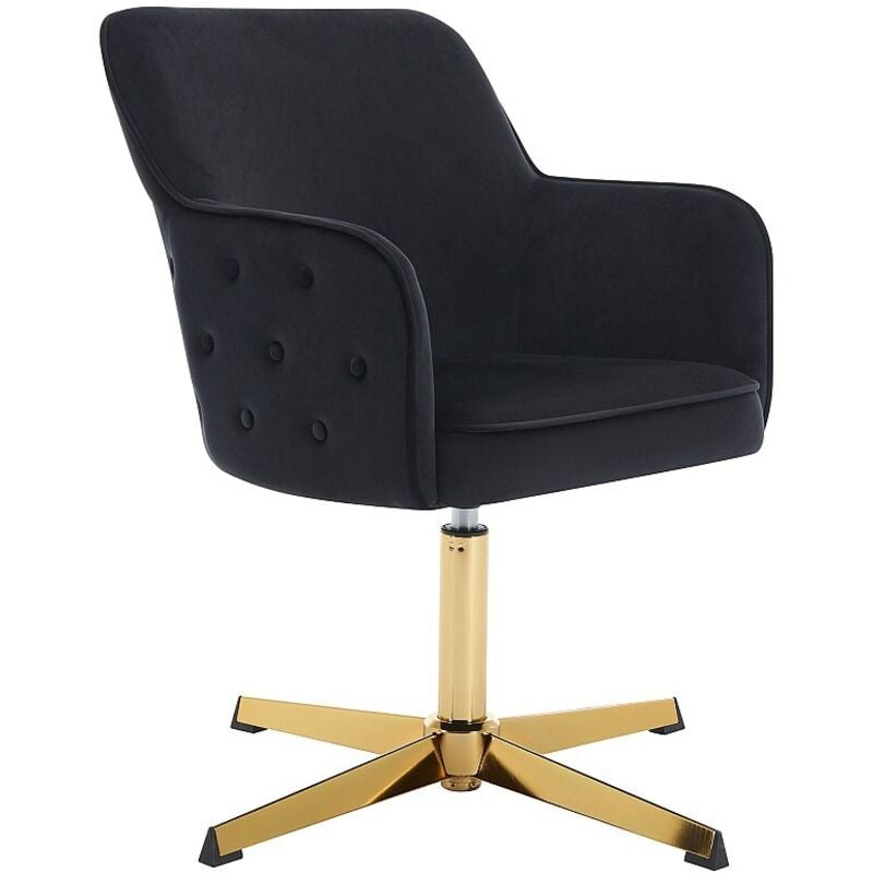 Chaise de bureau - Velours - Noir et doré - capuli de Pascal Morabito