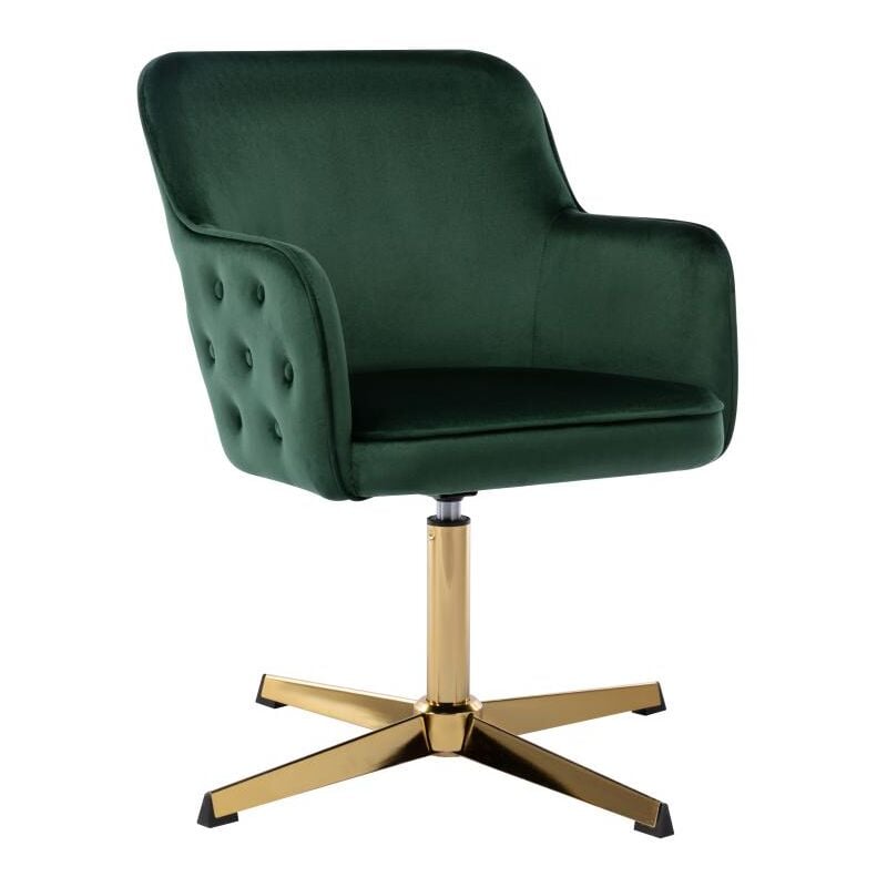 Chaise de bureau - Velours - Vert et doré - capuli de Pascal Morabito