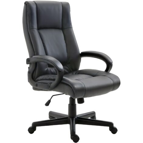 Chaise de bureau XL Sparta similicuir Noir