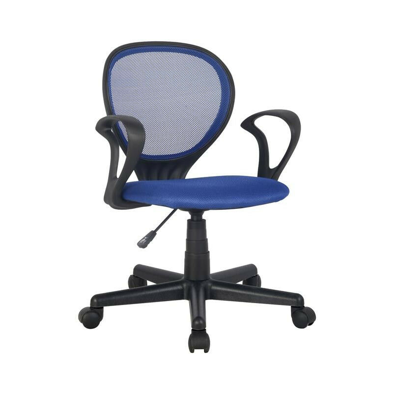 six - chaise de bureau zoe bleue/noire