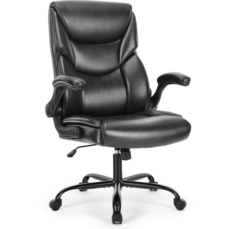 Joeais - Chaise de bureau,Chaise de jeu informatique, fauteuil de bureau ergonomique chaise de bureau de tâche robuste avec bras à rechange, cuir pu,