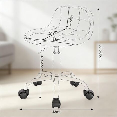 Chaise de bureau,chaise vivante,tabouret de bureau avec roulettes,chaise de maquillage automatique pivotante (chaises uniquement)