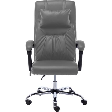 Chaise de bureau,Fauteuil de bureau, Chaise Gaming de massage Anthracite Similicuir CFW38665