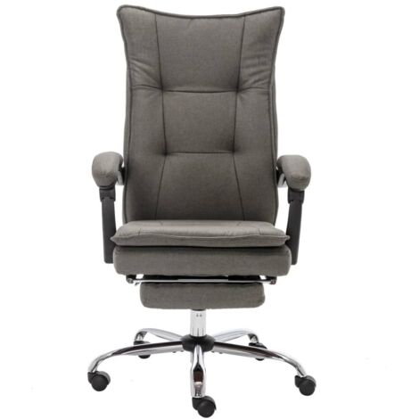 Chaise de bureau，Fauteuil de bureau, Chaise Gaming Gris Tissu CFW81718