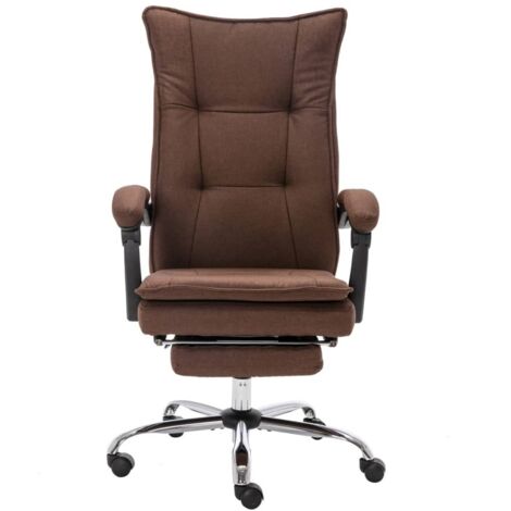 Chaise de bureau，Fauteuil de bureau, Chaise Gaming Marron Tissu CFW95450