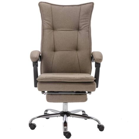 Chaise de bureau，Fauteuil de bureau, Chaise Gaming Taupe Tissu CFW73624