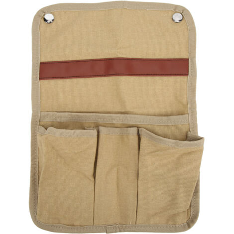 Chaise de Camping avec Poches de Rangement sur Accoudoirs, Portable et Multifonctionnelle pour Plage et Extérieur, Sac de Stockage Latéral Khaki