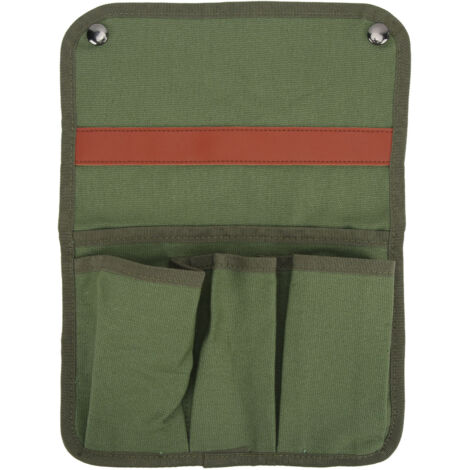 Chaise de Camping avec Pochette de Rangement sur Accoudoir, Portable et Multifonctionnelle pour Plage et Extérieur, Vert Militaire