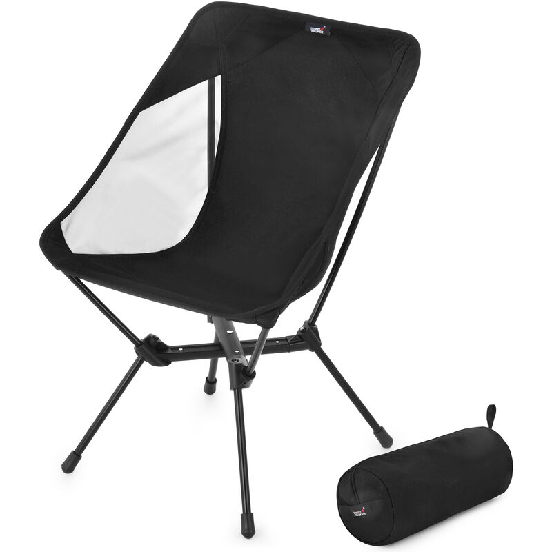 Chaise De Camping Chaise Pliante Portable Chaise De Randonnee Avec Sac De Rangement Pour Randonnee Exterieure Barbecue Voyage Pique-Nique, Noir