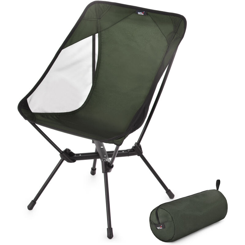 Chaise De Camping Chaise Pliante Portable Chaise De Randonnee Avec Sac De Rangement Pour Randonnee Exterieure Barbecue Voyage Pique-Nique, Vert