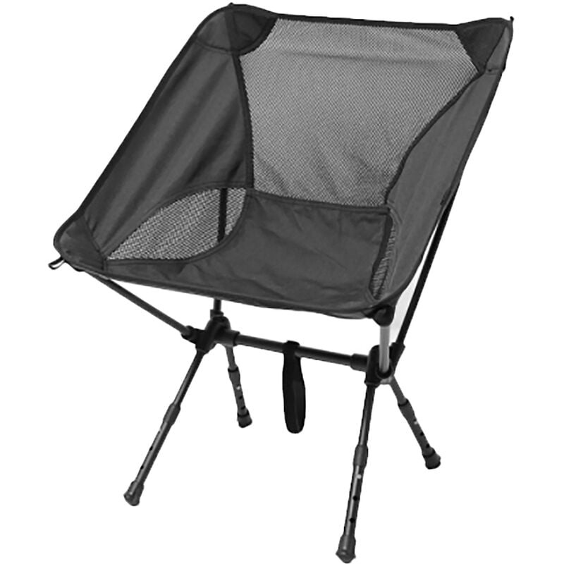Tlily - Chaise de Camping Compacte Chaise Pliante Portable Chaise D'ExtéRieur Compacte pour Camping en Plein Air Voyage Pique-Nique PêChe Noir