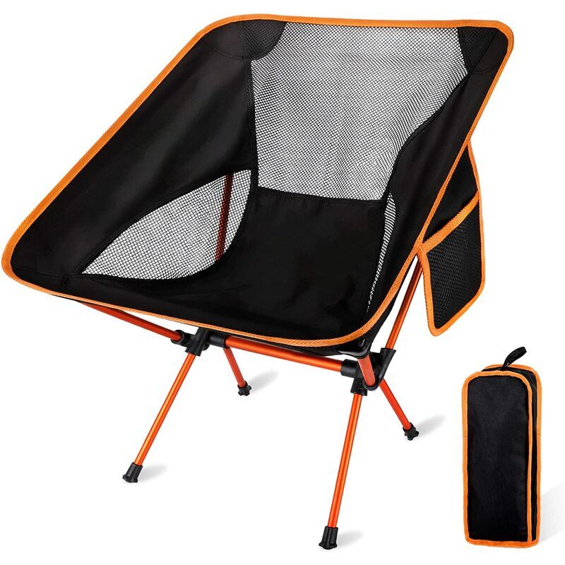 Chaise de Camping, Compacte Ultra Légère Chaise de Plage Pliable Portable Pliable Camping Chaise, Chaise Pliante Portable ultralégère avec Sac de