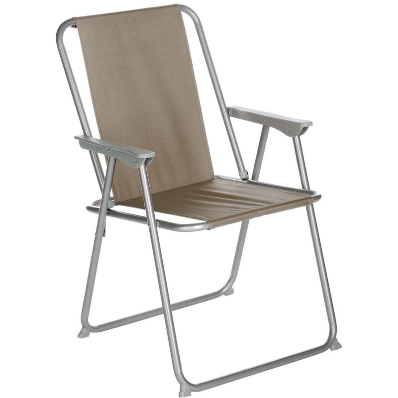 Chaise de camping pliable Grecia - 47 x 53 x 75 - Taupe