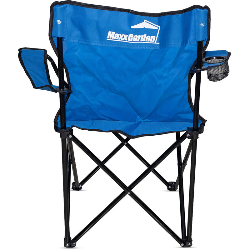 Maxxgarden - Chaise de camping pliante - jusqu'à 100 kg - chaise de pêche - Bleu - blue
