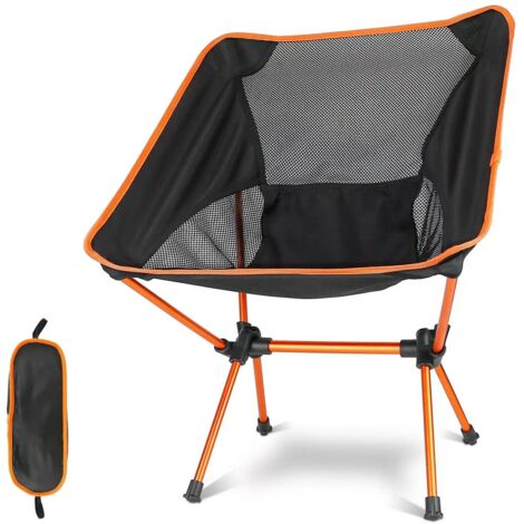 Chaise de camping pliable avec sac de transport : petite chaise pliante portable ultra légère, chaise de camping d'extérieur pour pique-nique, pêche, jardin, randonnée, plage, camping, jardin