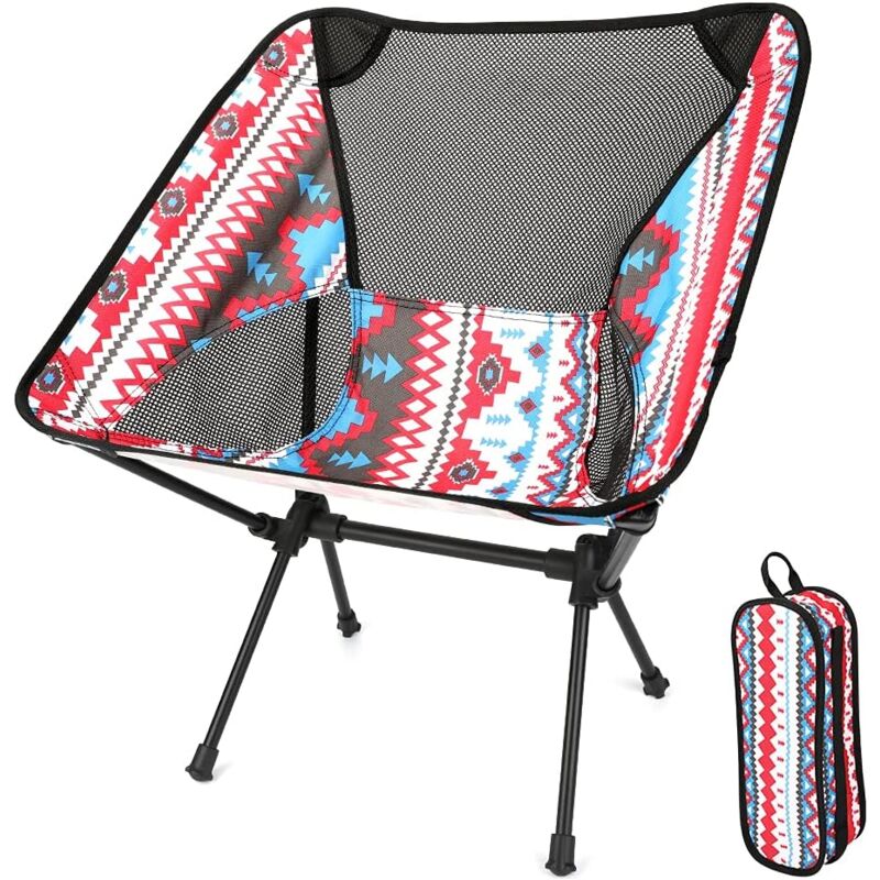 Galozzoit - Chaise de Camping Pliable avec Sac de Transport Portable Léger Pliable Camping Chaise avec Sac de Transport pour l'extérieur, la pêche,