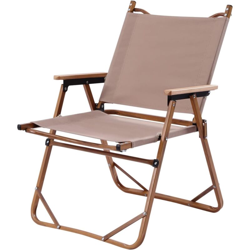 Chaise de camping pliable en aluminium avec accoudoirs, chaise de jardin portable légère pour caravane, jardin, balcon, plage, camping