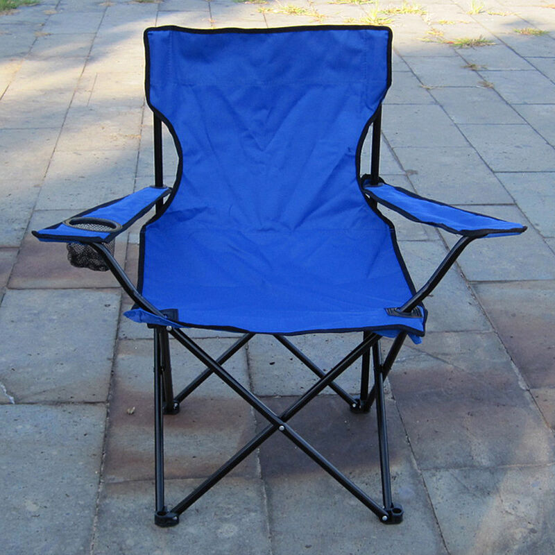 Aqrau Chaise de Camping Pliable / Fauteuil de camping - Bleu