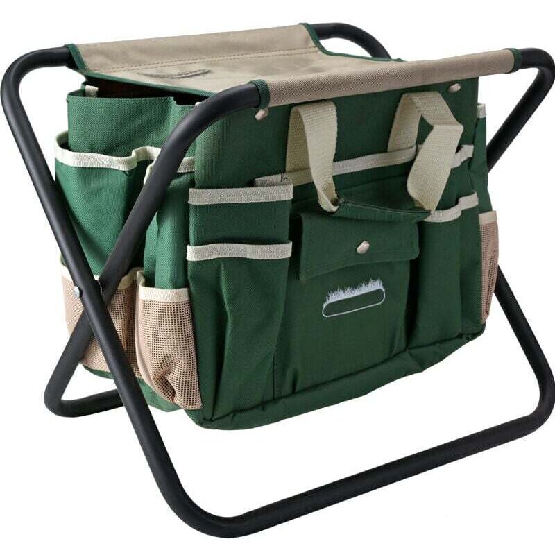 Chaise de camping pliante avec organiseur de rangement amovible. sac fourre-tout. tabouret de pêche