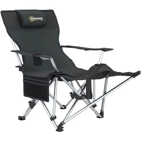 Tabouret Pliant de Camping Mini Tabouret Chaise de Camping Siege Assise Pliant Portable pour Pêche Randonnée BBQ Voyage Noir - Sport