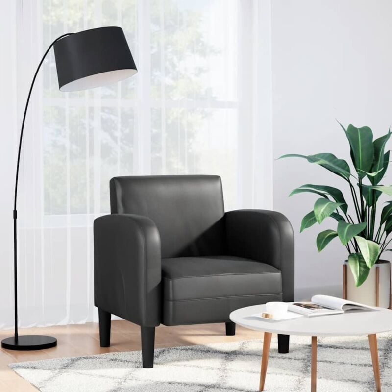 Vidaxl - Chaise de canapé avec accoudoirs noir 54 cm similicuir