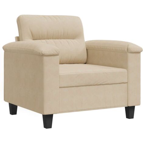 Chaise de canapé crème 60 cm tissu microfibre