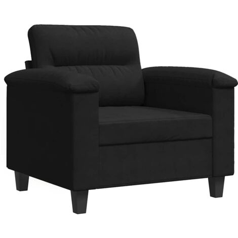 Chaise de canapé noir 60 cm tissu microfibre