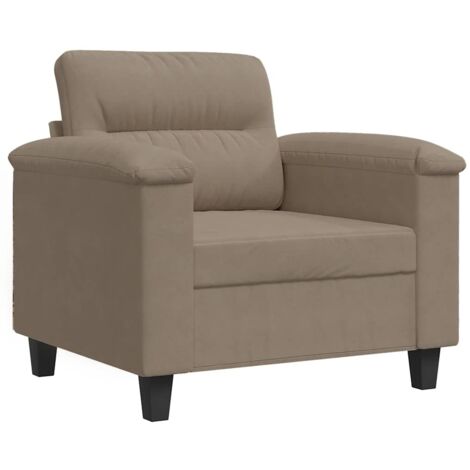 Chaise de canapé Taupe 60 cm Tissu microfibre