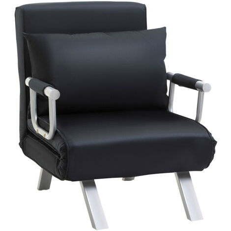 Chaise de couchage, canapé-lit 2 en 1, chaise pliante avec dossier réglable, coussin, lit d'appoint pouvant supporter jusqu'à 12