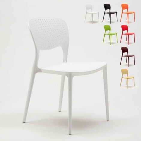 Chaise de cuisine bar café polypropylène empilable intérieur et extérieur Garden Giulietta