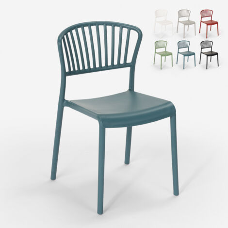 Chaise de cuisine bar restaurant extérieur au design moderne en polypropylène Vivienne
