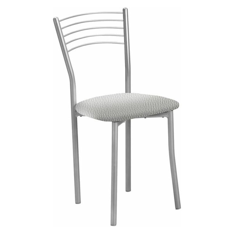 Chaise de cuisine Copa divers revêtements Revêtement : Similicuir argenté