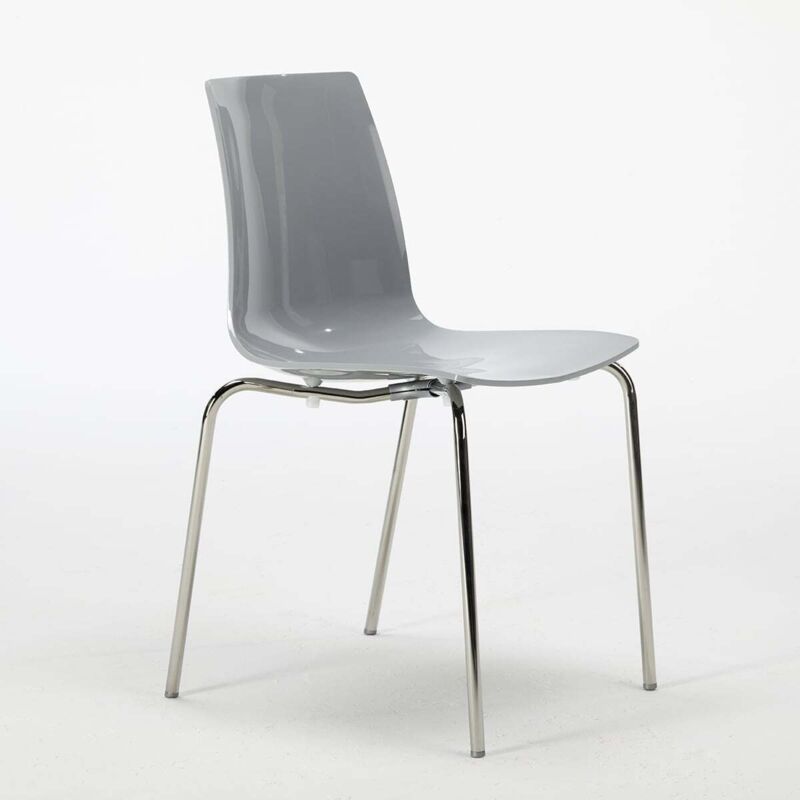 Grand Soleil – Chaise pliante empilable en polypropylène HighMOPP – Pieds en acier chromé – Hauteur d'assise 43,5 cm – Pour bars et restaurants Grand Soleil – Chaise pliante empilable en polypropylène HighMOPP – Pieds en acier chromé – Hauteur d'assise 43,5 cm – Pour bars et restaurants