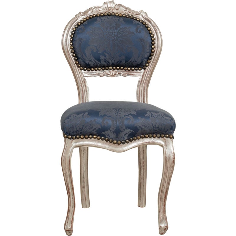 Chaise de cuisine en bois Chaise salle à manger 44x89x41 cm Chaise de chambre rembourrée Fauteuil salon baroque Style français