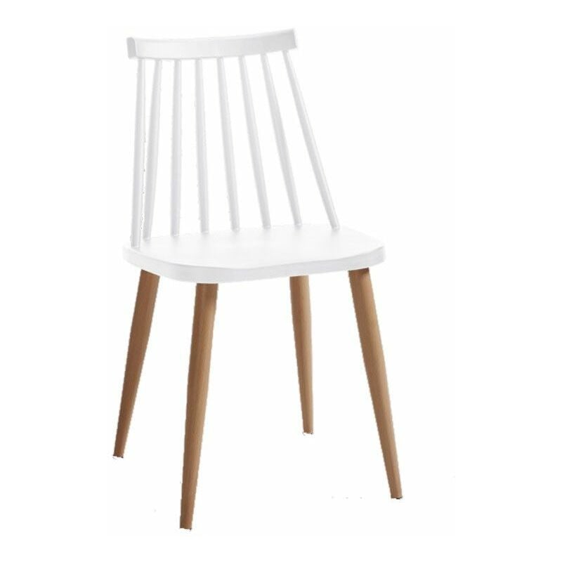 Fanmuebles - Chaise de cuisine en polypropylène blanc naturel Sevilla