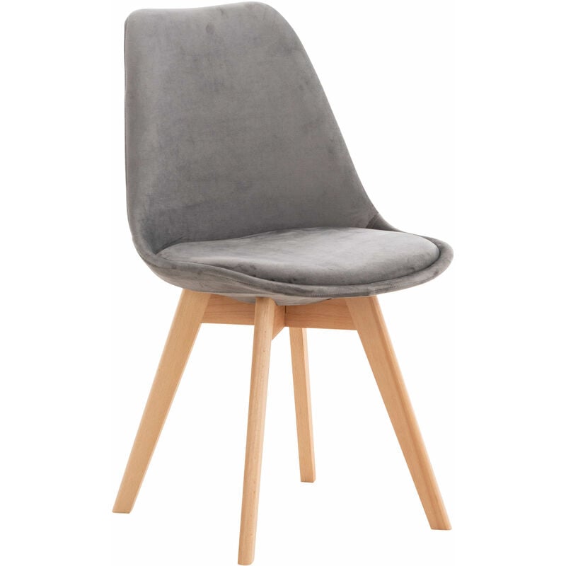 CLP - Chaise de lunch Linares gris, velours