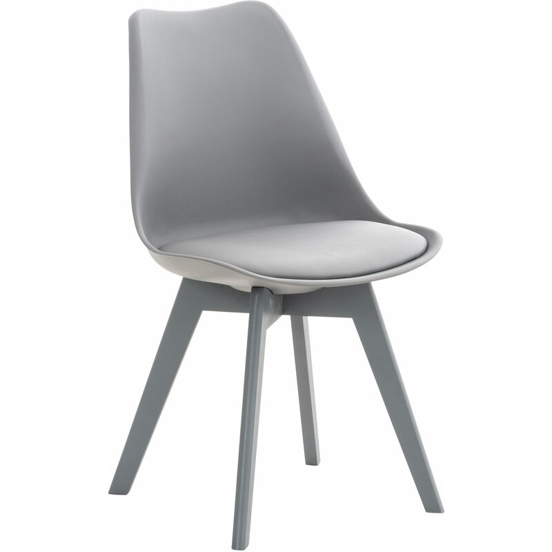 CLP - Chaise de salle à manger / cuisine Linares Gris / Gris Plastique