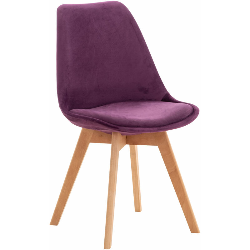 CLP - Chaise de salle à manger / cuisine Linares Violet Velours