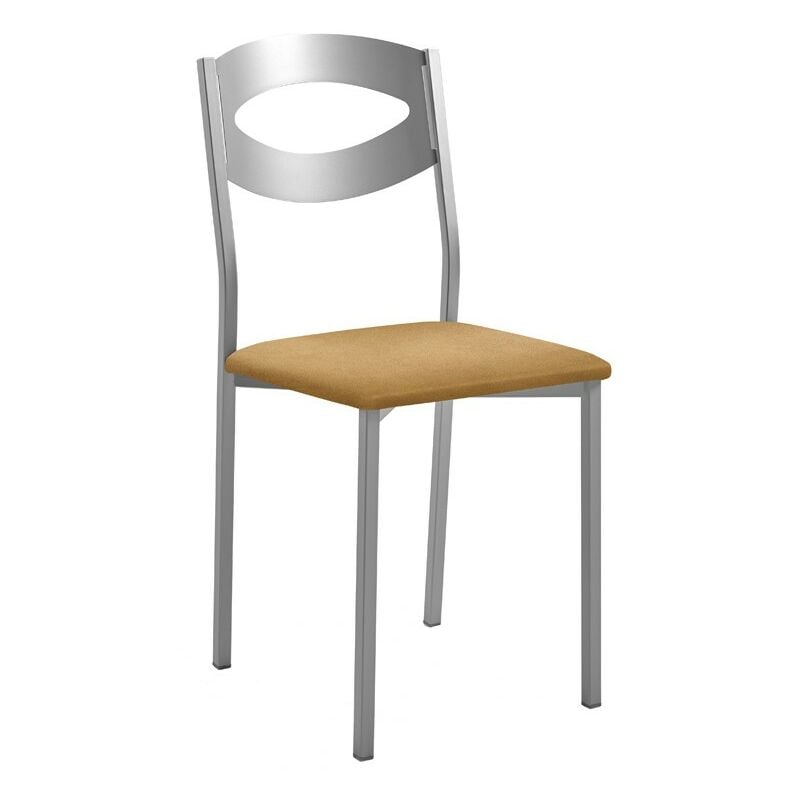 chaise de cuisine olga avec structure en aluminium 38 x 86 x 47 cm revêtement : domus habana