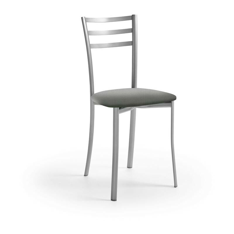 Chaise de cuisine rembourrée Estefanía 40 x 87 x 48 mcm Revêtement : Michigan Steel