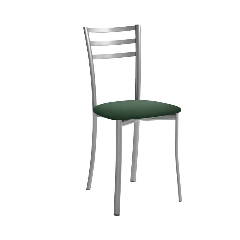 Chaise de cuisine rembourrée Estefanía 40 x 87 x 48 mcm Revêtement : Vert Argenté