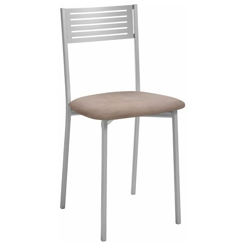 fanmuebles - chaise de cuisine valencia avec structure en métal aluminium 40 x 86 x 44 cm revêtement : domus urban