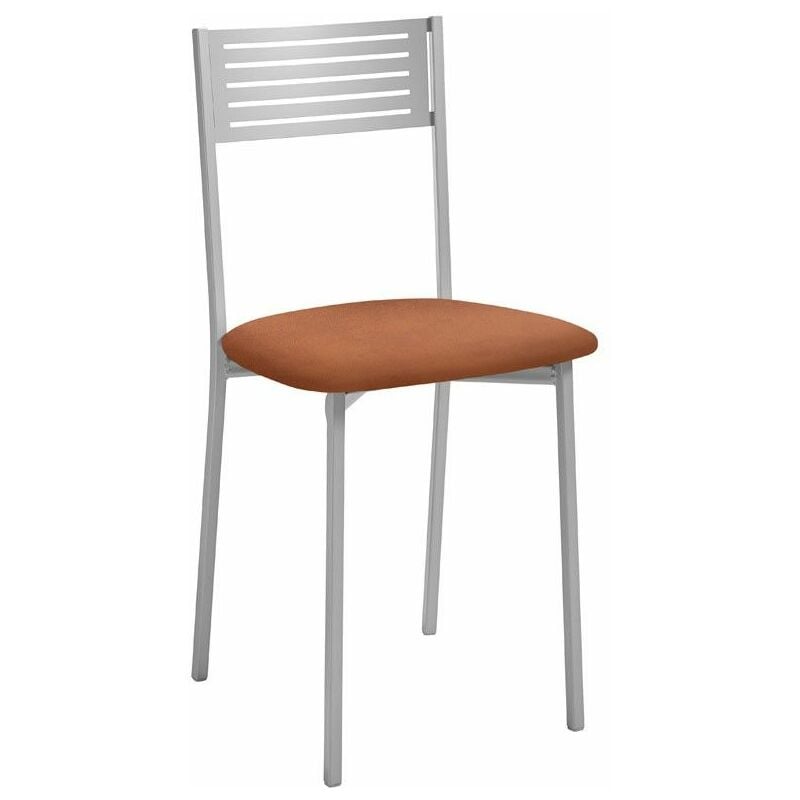 fanmuebles - chaise de cuisine valencia avec structure en métal aluminium 40 x 86 x 44 cm revêtement : domus terra