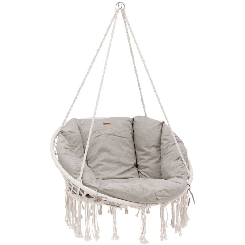 Chaise de détente suspendue Cordessa en acier traité époxy - Hespéride