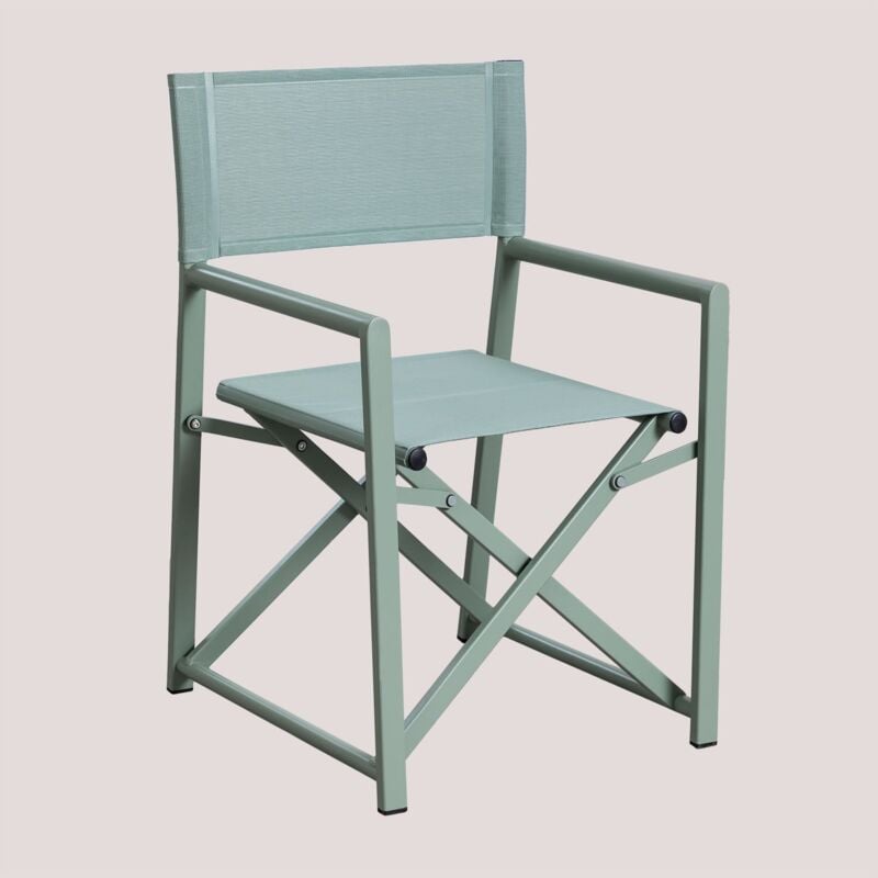 Sklum - Chaise de réalisateur pliante pour jardin Xarba Céladon