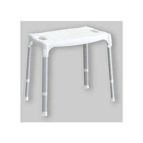 Chaise de Douche Antidérapante Ajustable "Confort" Blanc - P.30 X L.51 Cm