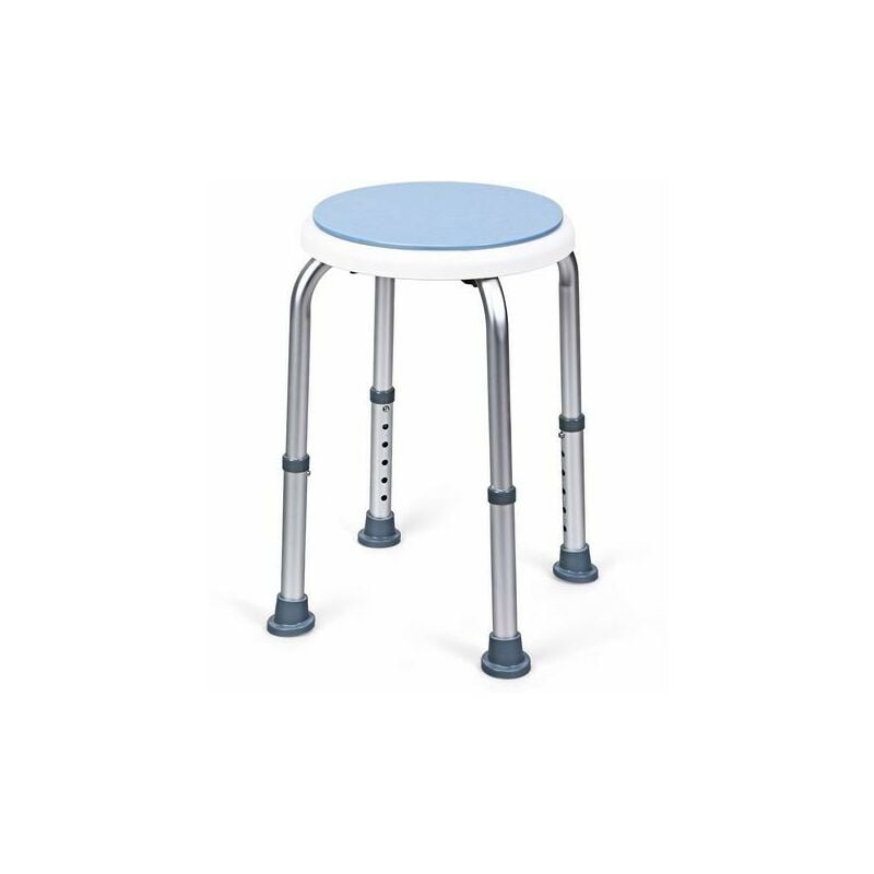 Tabouret de douche pivotant à 360°, Tabouret de Douche réglable en Hauteur pour la Douche, Chaise de bain de banc de douche, Charge maximale : 136 kg