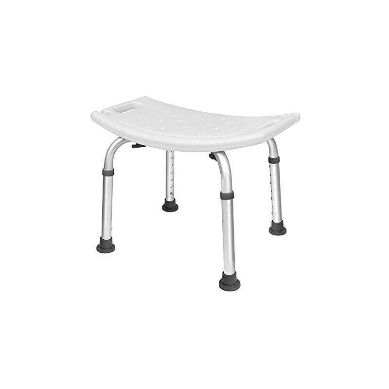 Chaise de Douche Tabouret de bain Chaise de douche 135KG Aluminium Hauteur réglable 38-53cm Siège de douche - Modèle A NAIZY
