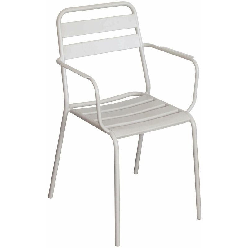 Chaise de fauteuil sans extrait avec structure en métal et siège avec effet lond Tan - Tan