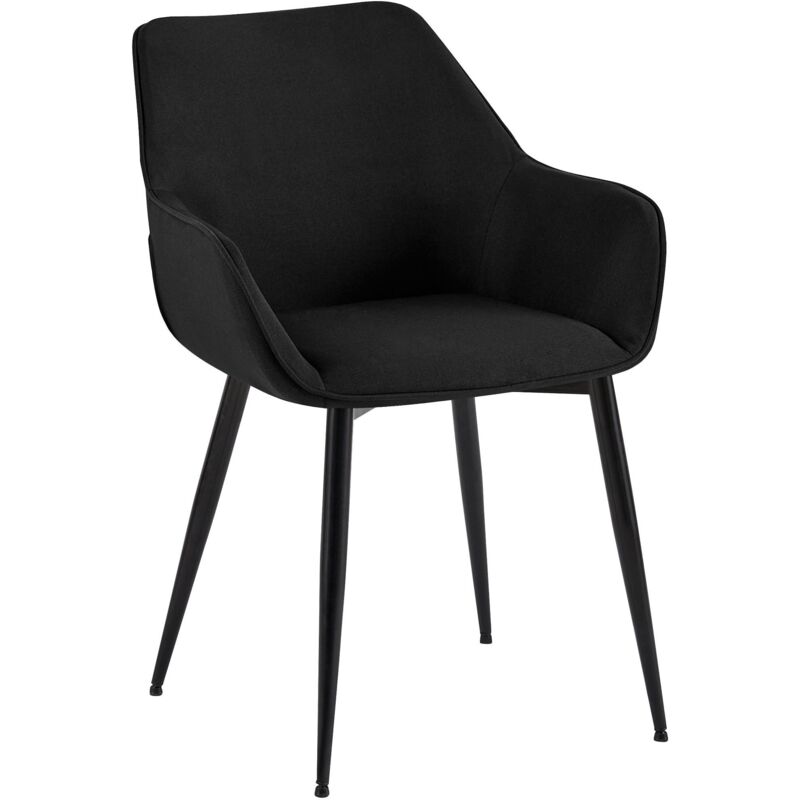 CLP - Chaise de salle à manger Vessa Noir Tissu